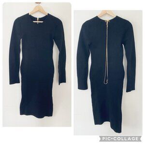 AZ Factory My Body Bodycon Zipper Dress Sleeves Black